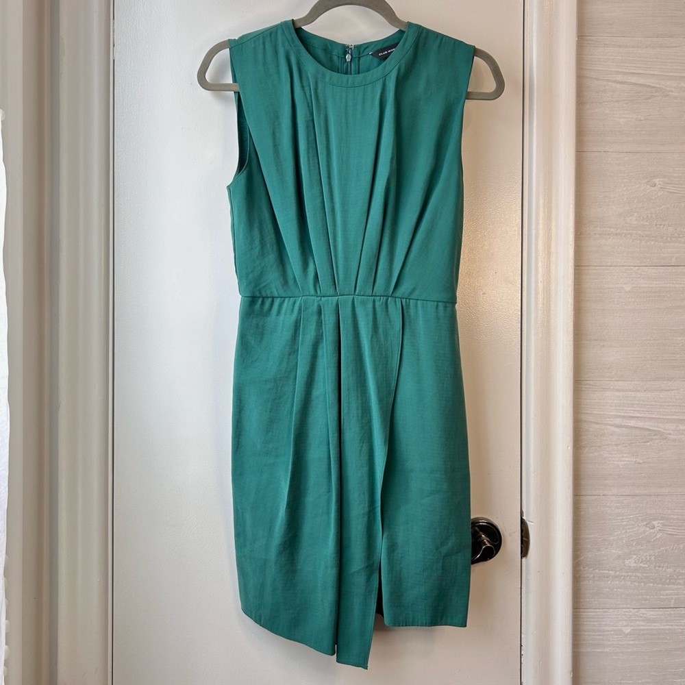 Club Monaco Perdeta Pleated Sleeveless Faux Wrap Dress